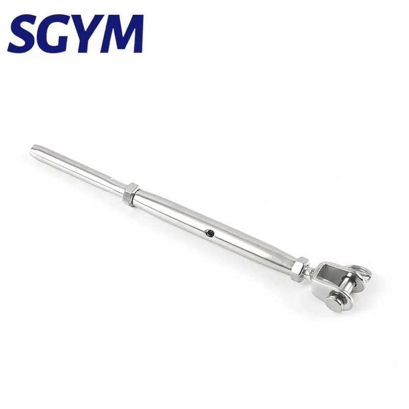 T316 Stainless Steel Wire Cable Railing Closed Body Welded Jaw Hand Turnbuckle Swage Stud Terminals