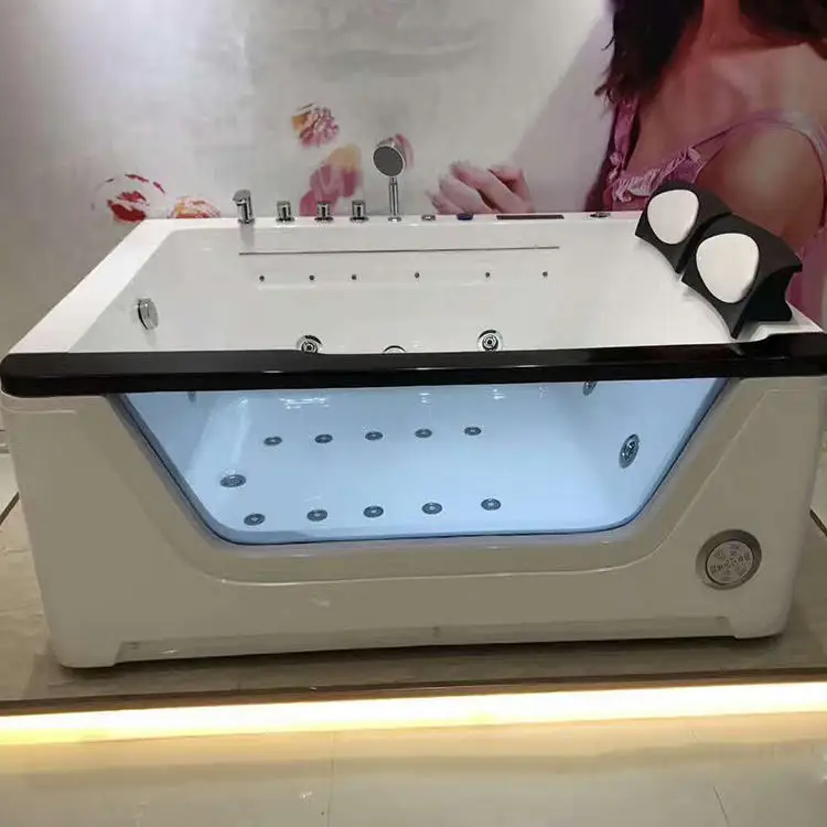 2 person whirlpool acrylic massage bathtub hotel luxury bath freestanding hydromassage