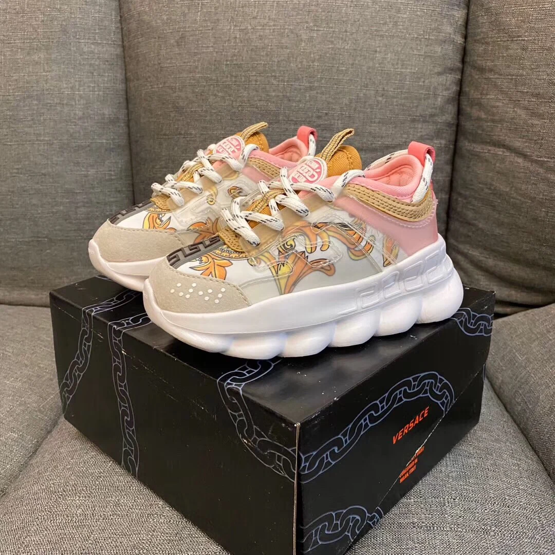 Boys Girls Fashion Lace-Up Sneakers Toddler Little Big Kids Casual Lightweight Trainers Children School Sports Brand Shoes