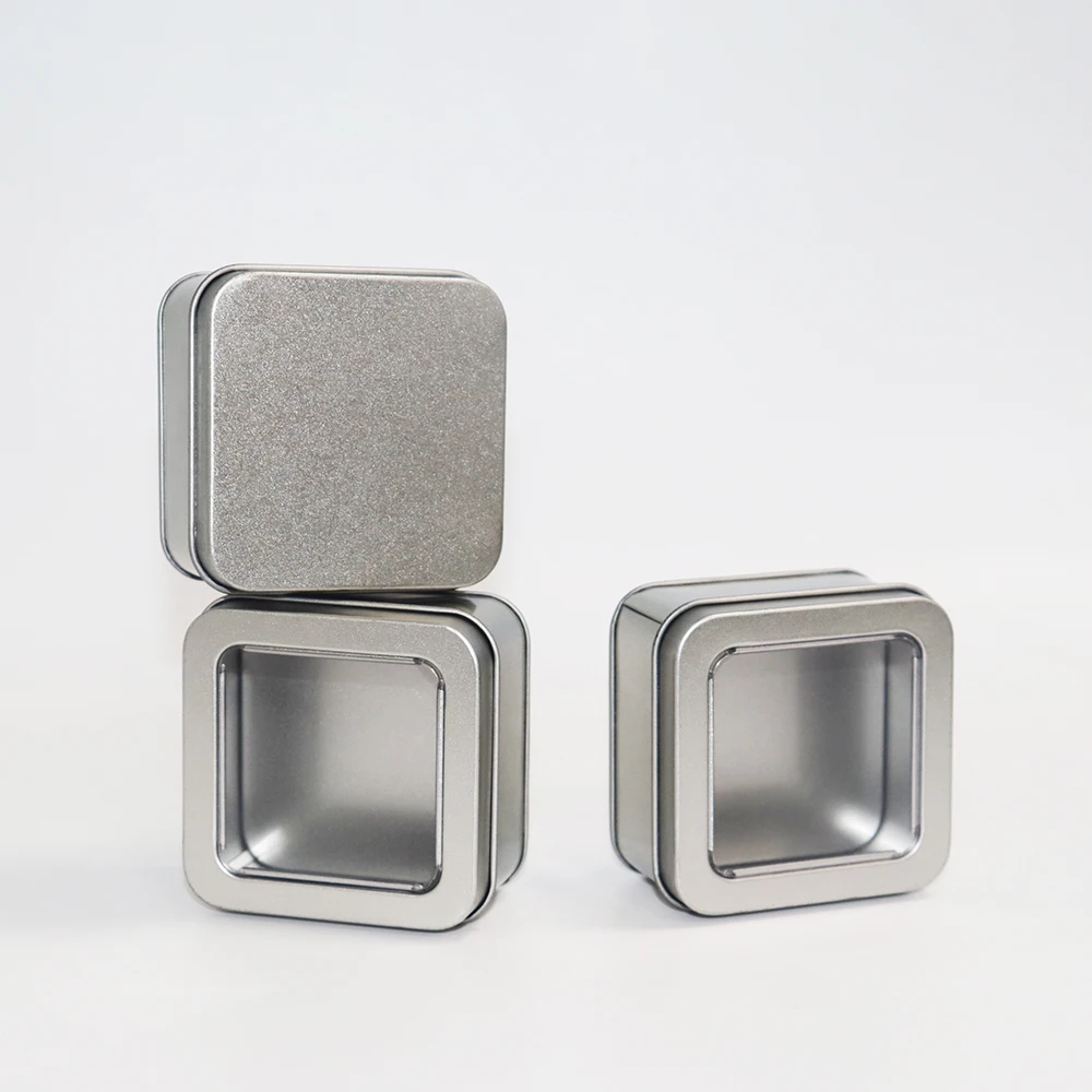 Factory chocolate candy gift cookie storage metal boxes/case/can tin wholesale custom printed square tin box for cosmetic