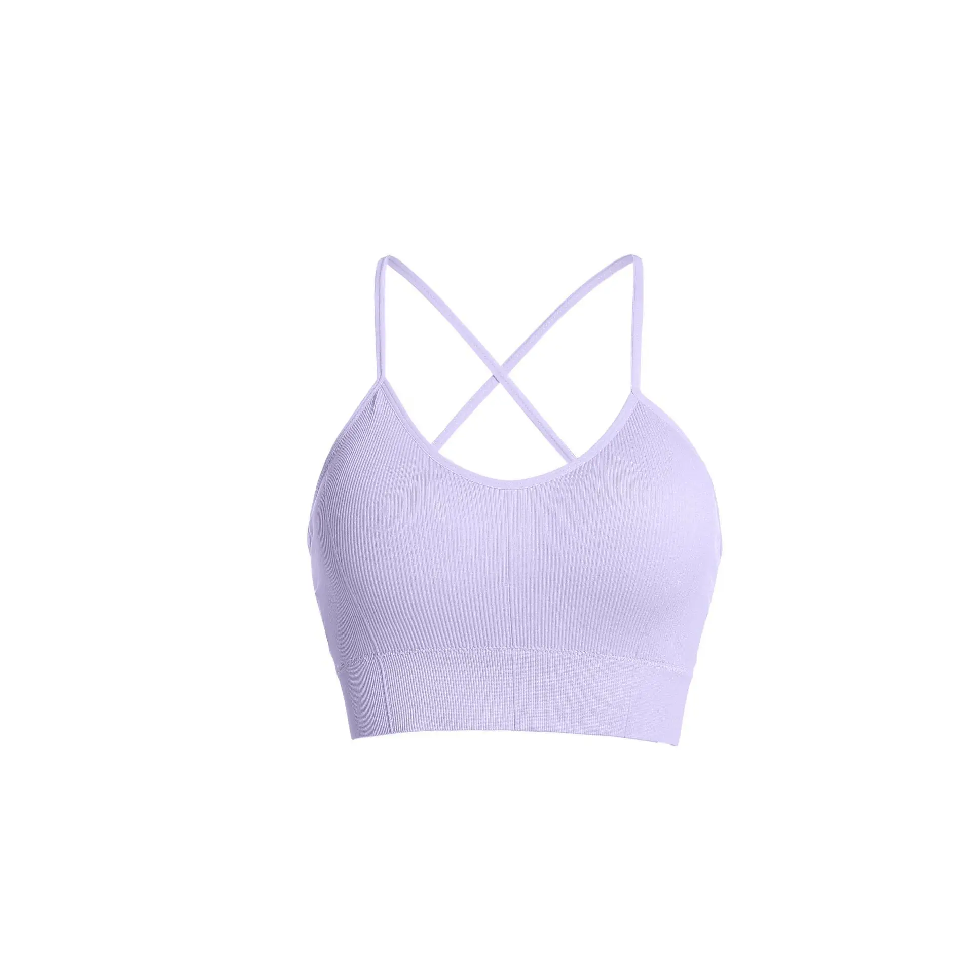 Yoke 2024 style Lady backless sport bra Gym Active Wear Custom Yoga Bra Top Fitness Sports Wear Women Sports ribbed Bra