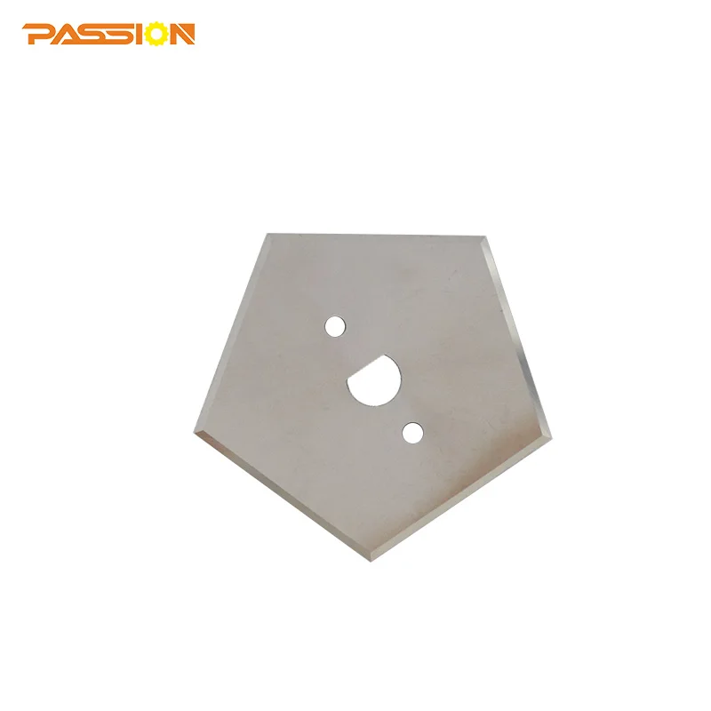 passion OEM/ODM hoja de corte carbide steel pentagonal tungsten blade knife for fiber cutting