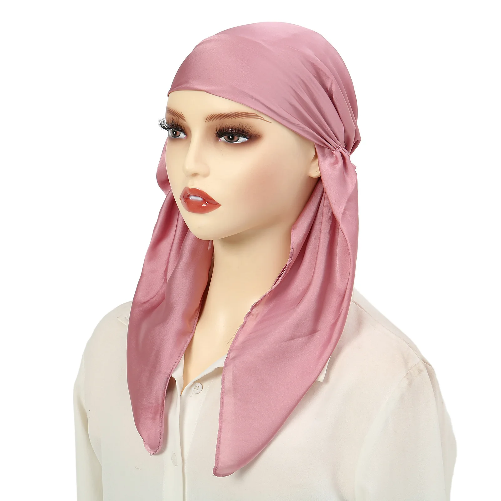 HZM-23424 Pre Tied Chemo Bonnet Head Scarf Beanie Skull Cover Cap for Women