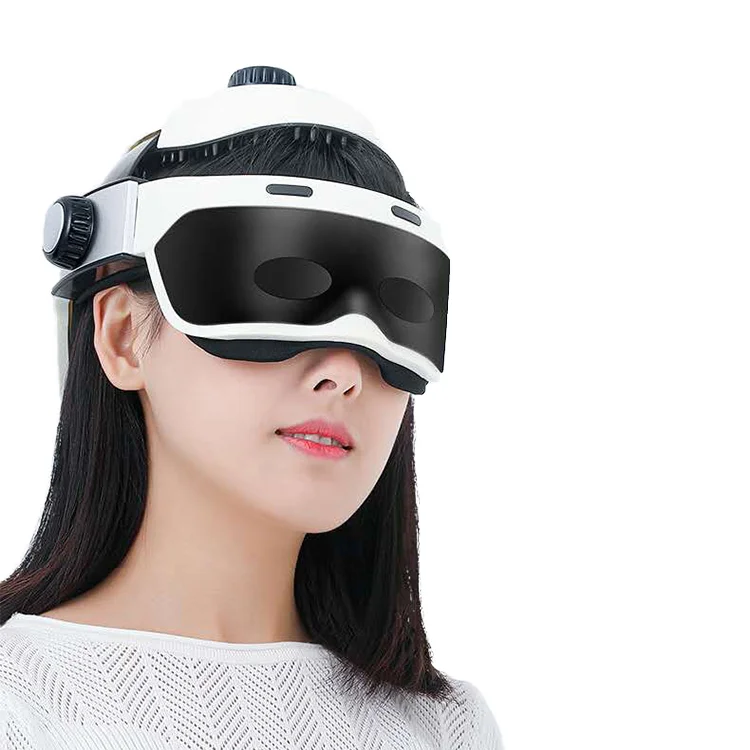 Fashionable Home/Office Rechargeable Smart Electric Hot Compress Eyes Massager Scalp Stress Release Helmet