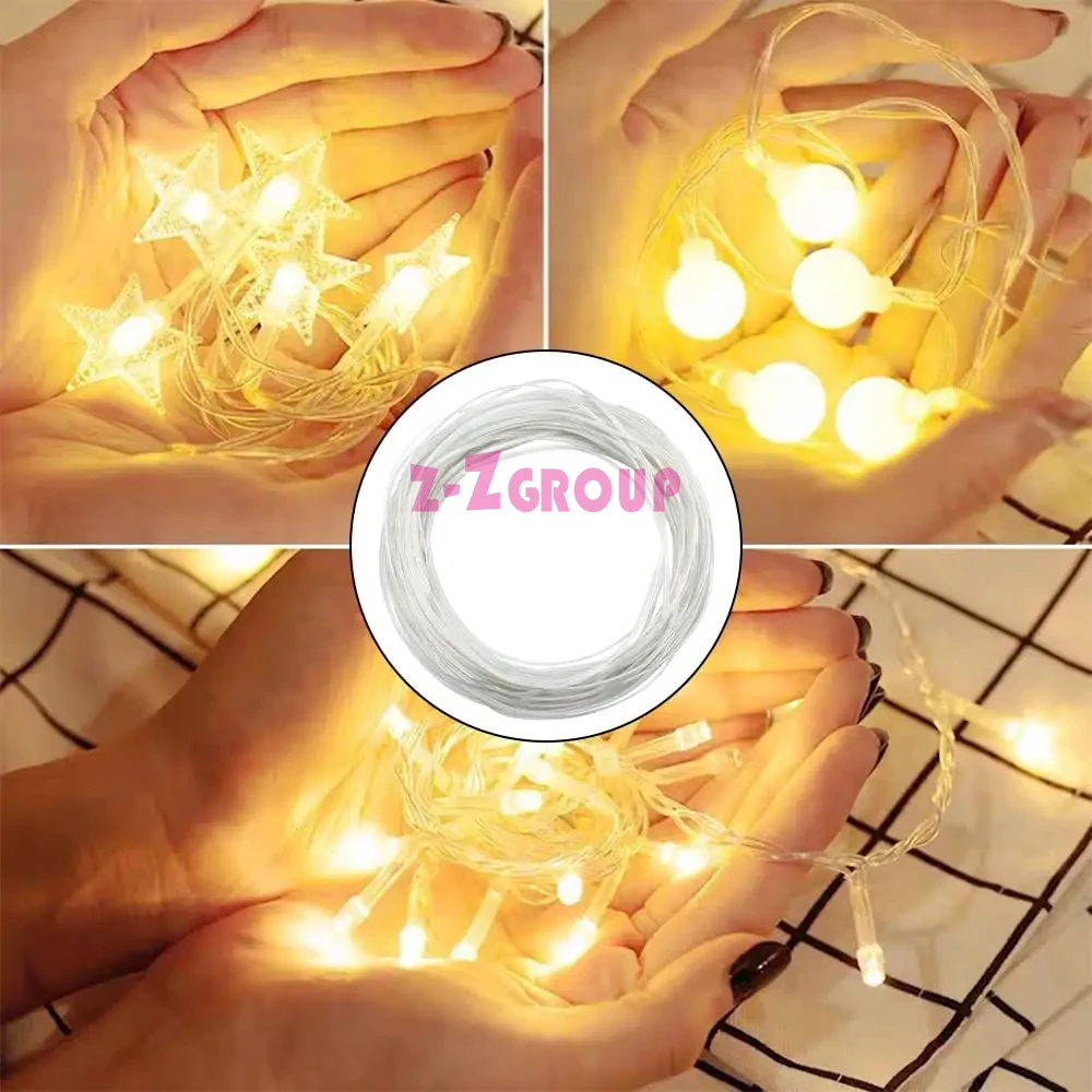 Clear Silver Extension Cord 24 Awg 2 Core Transparent Connector Cable Led Neon Light Electric Wire Dc Power Cables