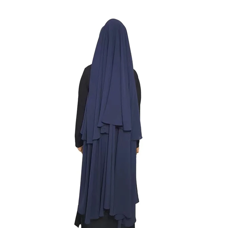 2021 производитель хорошо изготовленной мусульманской одежды шифон Khimar современный Niqab черный Паранджа Саудовская Аравия