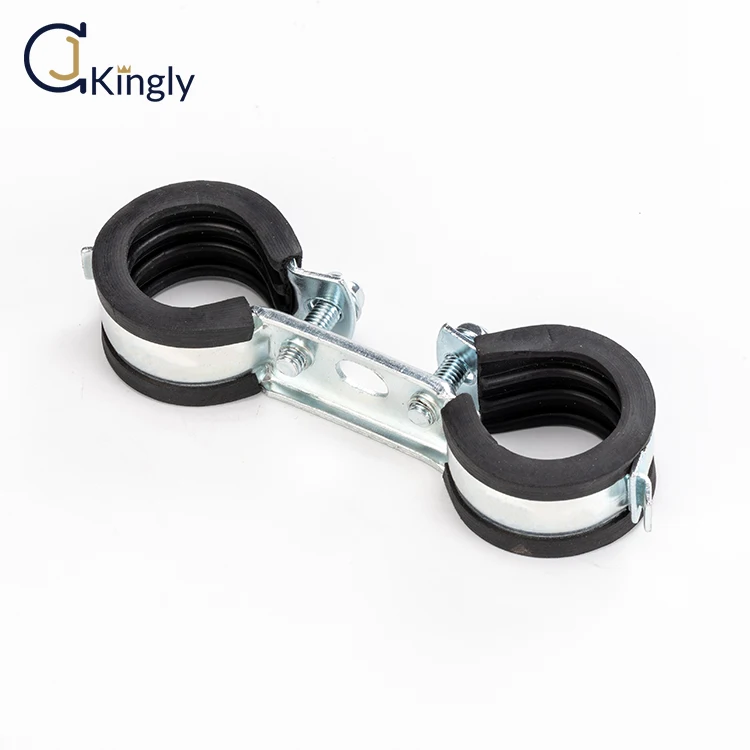 Wholesale 20 NB/DN Wall Mounting Double Sided Pipe Clamp Pipe Holder 3/4 Inch,metric Standard 26-28MM CN;GUA KINGLY MDCO28 1.5MM