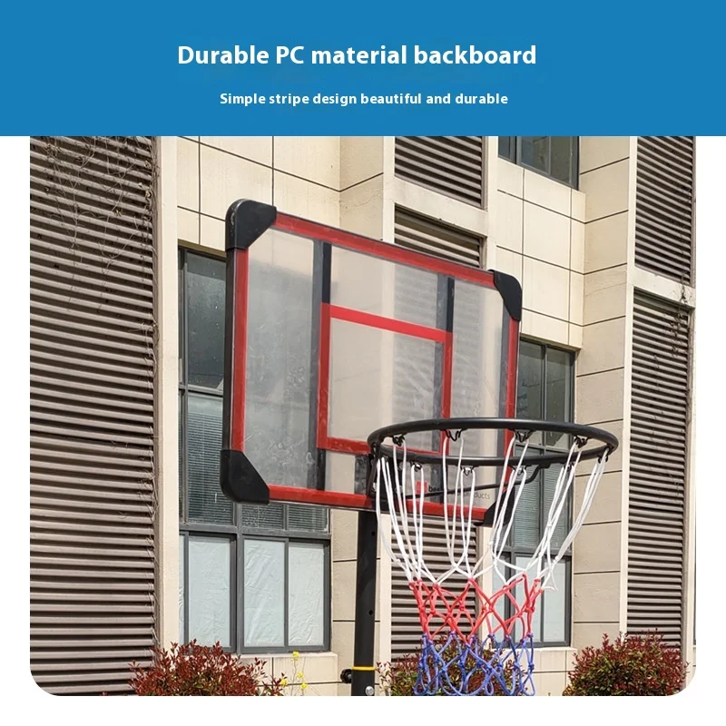 Customized Adjustable Portable Basketball Hoop stand with nylon rim for indoor outdoor court equipment