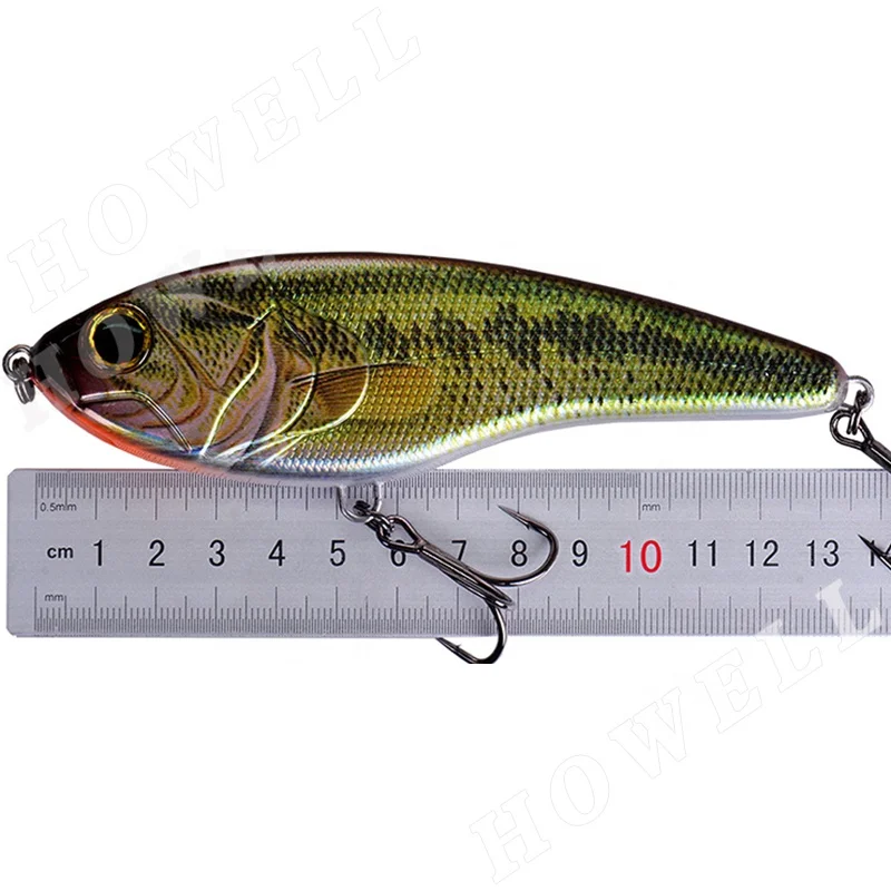 OEM 3D Print slow Sinking pencil 13cm 57g Wobbler Swim baits jerkbait realistic pike lure