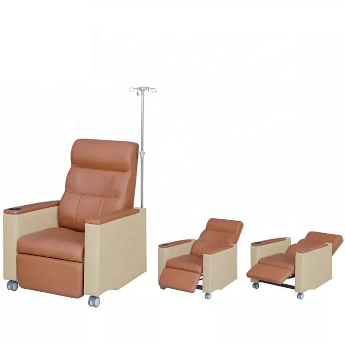 Hongan high quality comfortable PVC leather reclining iv infusion chair Luxurious Gas Spring Transfusion-Chair