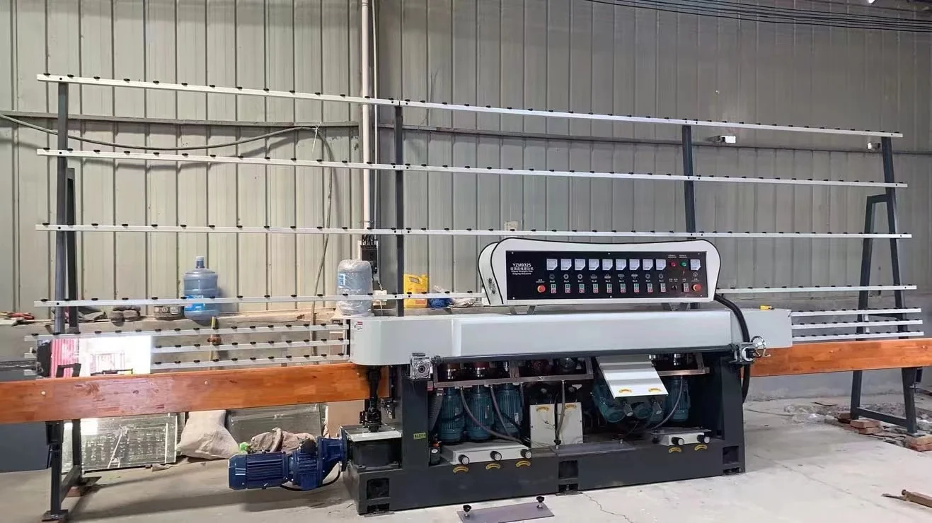 ZK-9325 Factory Direct Glass Straight Line Beveling Machine Glass Grinding CNC Glass Bevel Machine With PLC