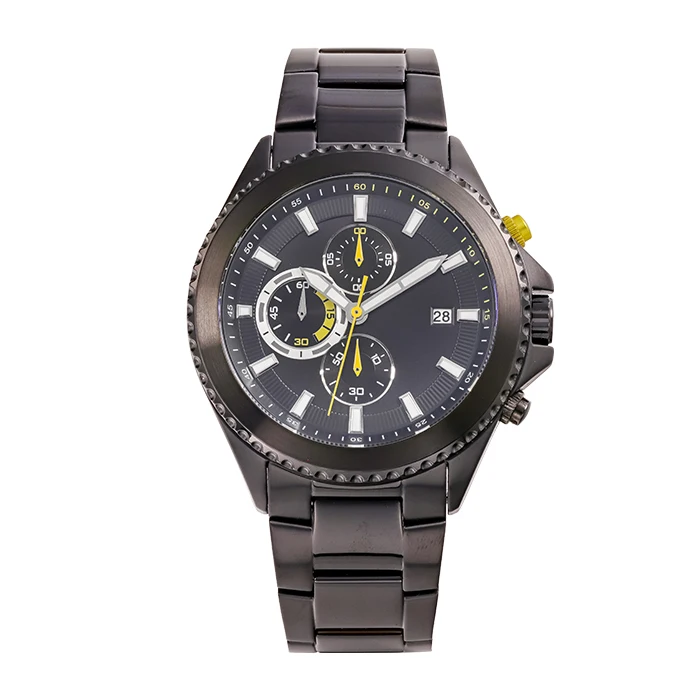 5 ATM Fashion design trendy natura chrono men quartz wrist watch japanese miyota movement premium chronograph watch