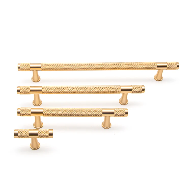 Modern Bar Furniture Wardrobe Cabinet Dresser Cupboard Handle Drawer Pulls Knobs Eco-friendly Kitchen Handle T Bar Shape Gold