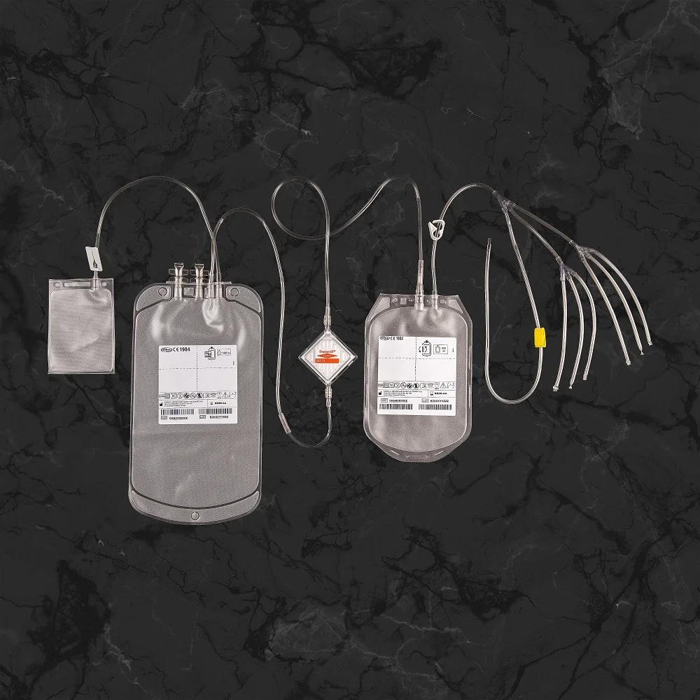 350ml Double Module Medical Steril Transfusion Blood Bag Triple Quadruple Options  Best Quality Premium Product