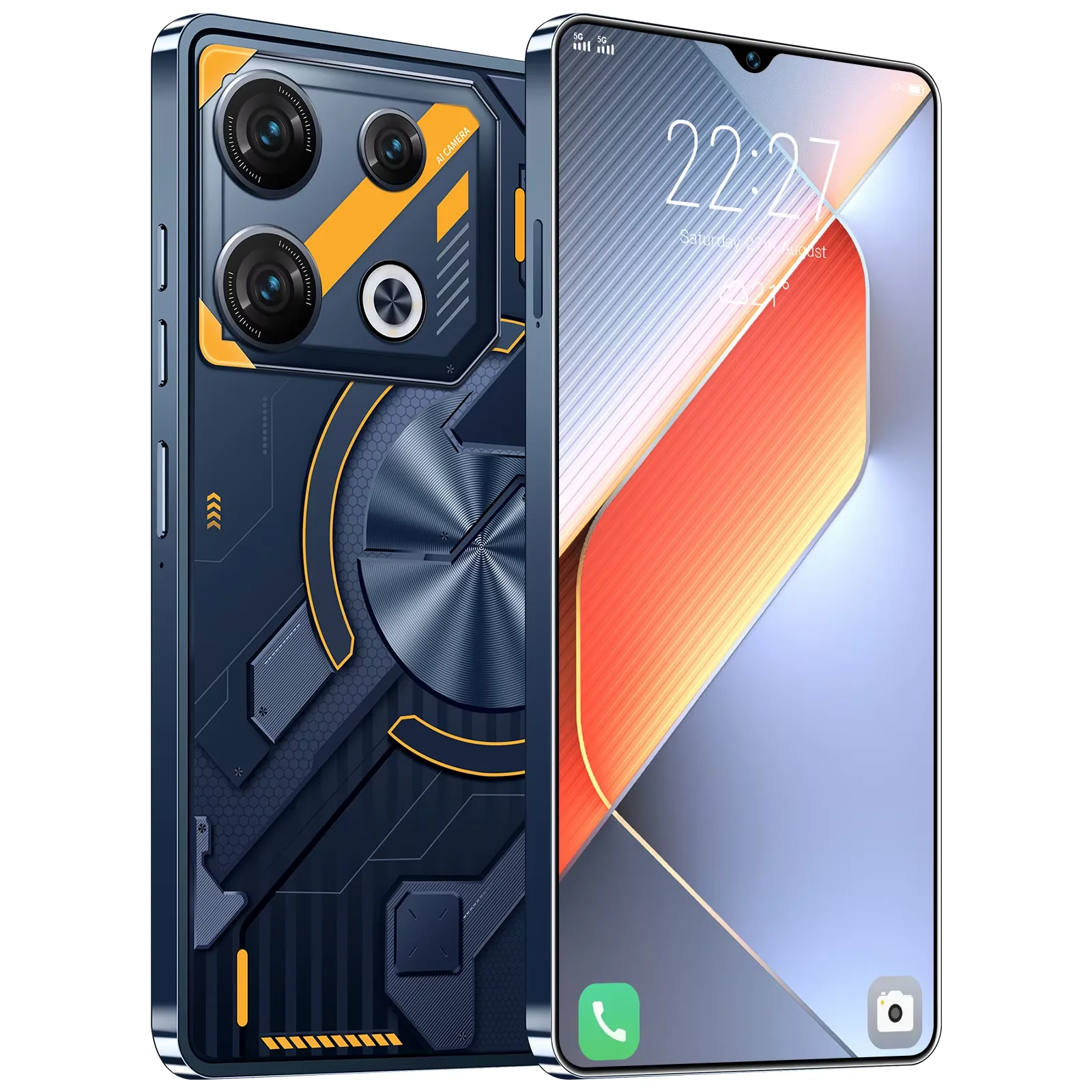 Дешевые GT20 Pro 16 ГБ + 1 ТБ памяти 7 3 дюймов HD экран Android 14 Global 5G смартфон Горячая Настройка