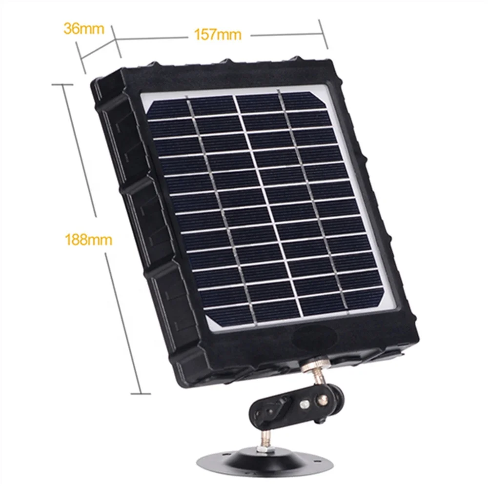 Hunting accessories trail & game camera solar panel kit 3w 8000mah with built in lithium battery outdoor