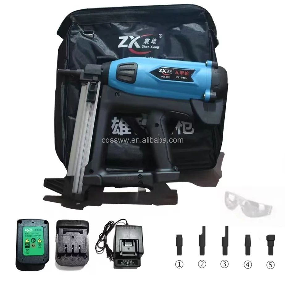 Быстрый и эффективный Электрический Аккумуляторный газовый гвоздевой стальной пневматический каркасный пистолет