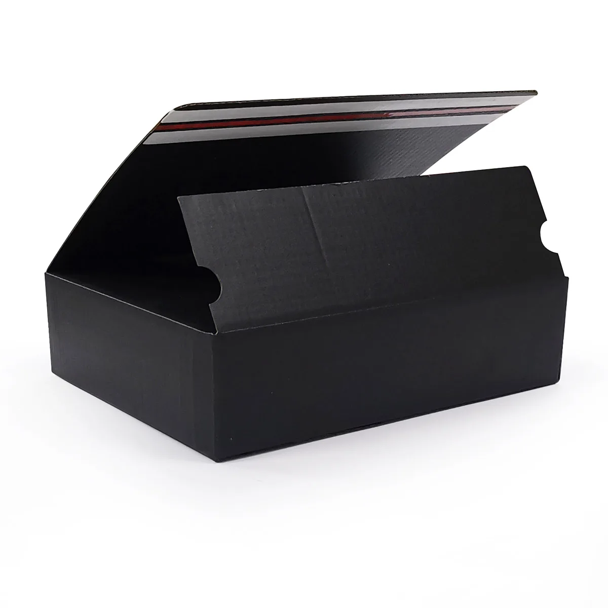 Corrugated boxes with custom logo printed durable reasonable price black Autolock paper box for Gift Electric Product Packaging