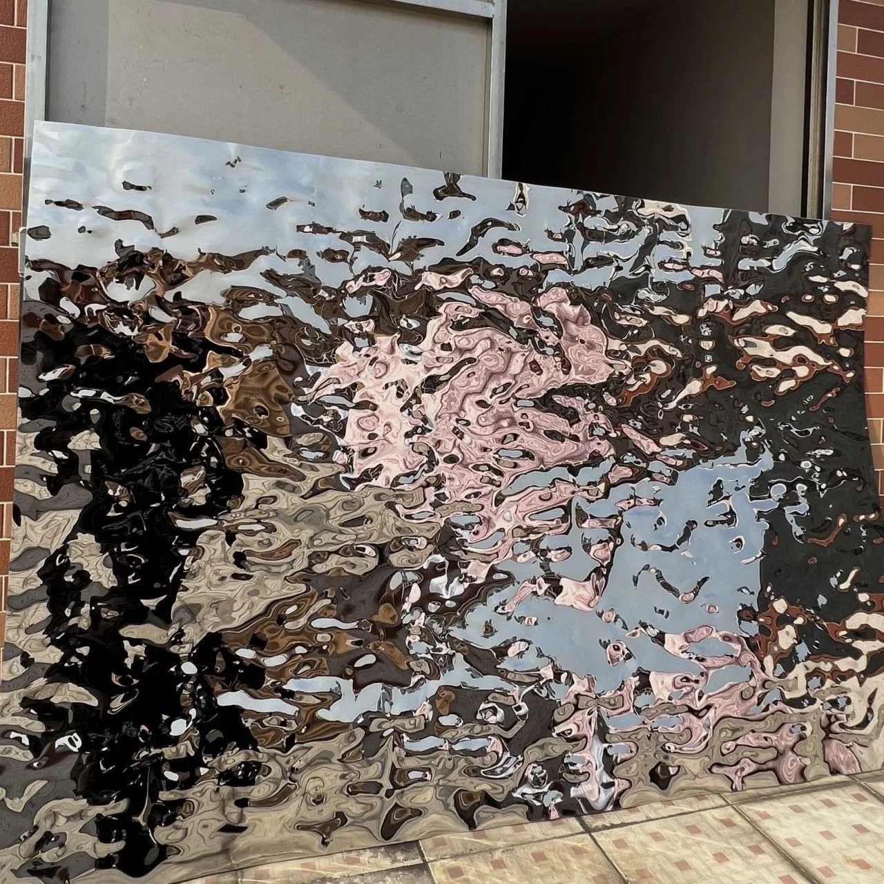 201 304 Grade Hammered Stainless Steel Sheet Mirror Decorative Water Ripple Color Stainless Steel Sheets 304