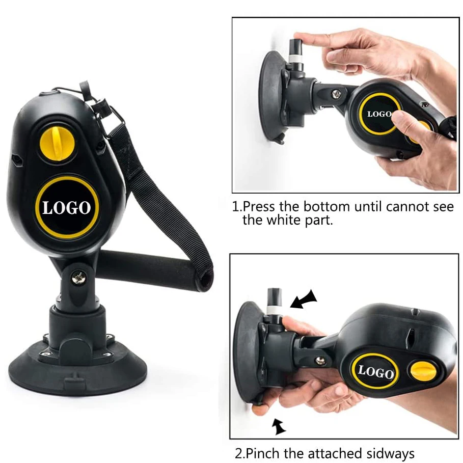 ZJ China Manufacture Adjustable Fitness Rope Trainer Wall Pulley Factory Price Strength Elastic Handle Rope Training Equipment