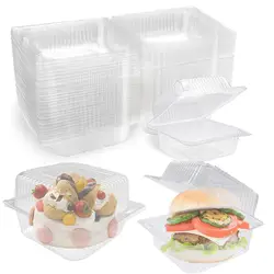 Microwavable Prep Containers 39 oz 1Compartment with Airtight Lids Plastic Food Storage Bento Box BPA Free Reusable Lunch Boxes