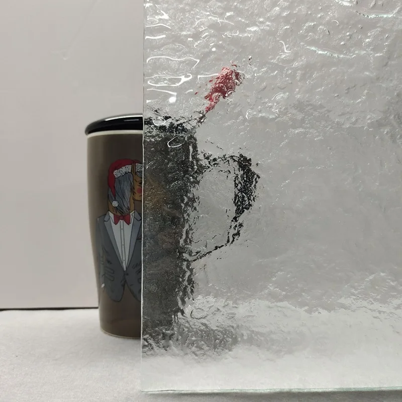 Rocky Textured Clear Low Iron Patterned Glass