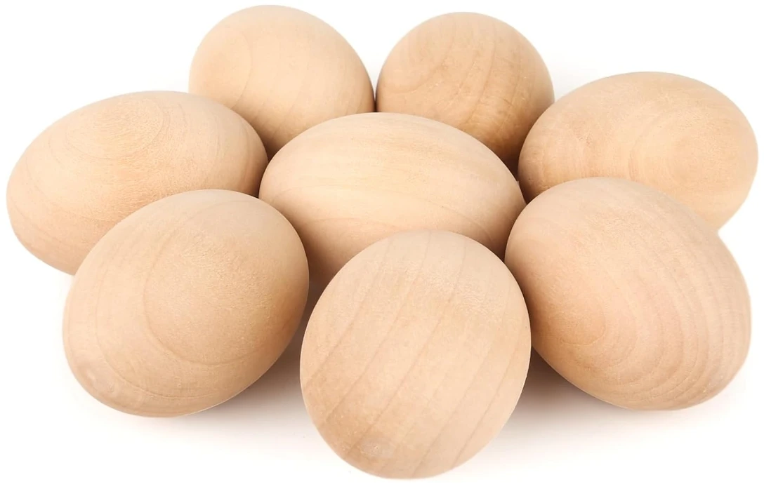 Wooden Colored Large Sandegg Cartoon Wooden Egg Wooden Sandball Wooden Egg