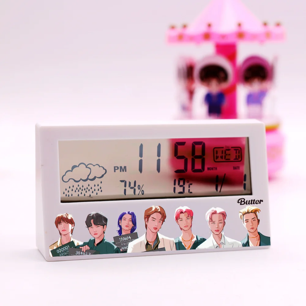 Часы-Будильник Bangtan Boys Jungkook V Jimin J-Hope Suga Jin RM многофункциональный подарок будильник для