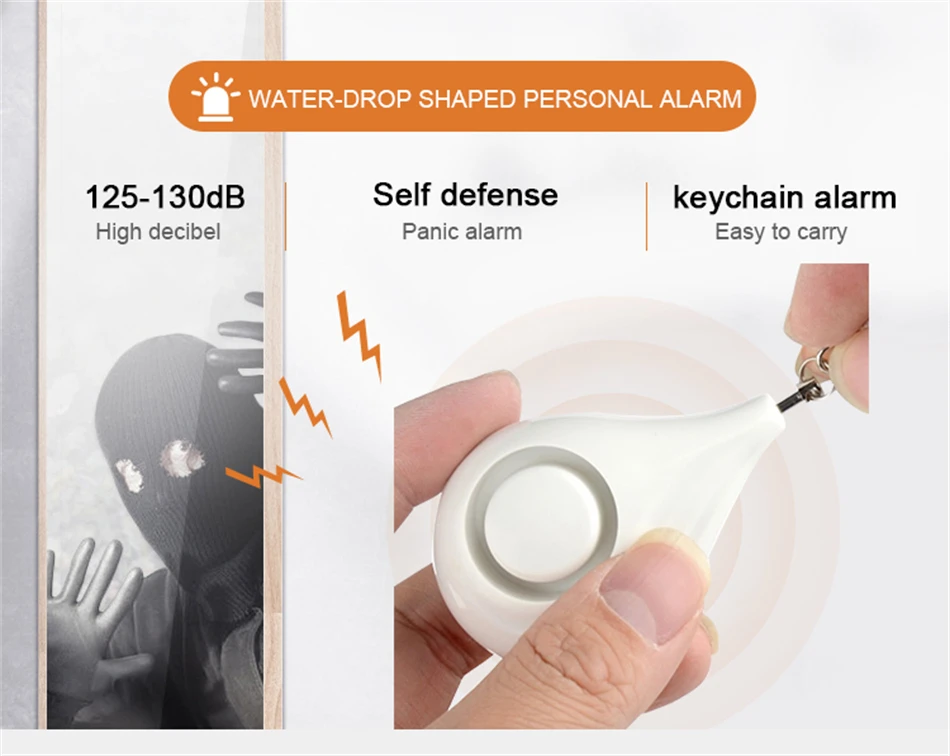 Amazon Hot Sell Safety Emergency Keychain Personal Security Alarms Self Defense