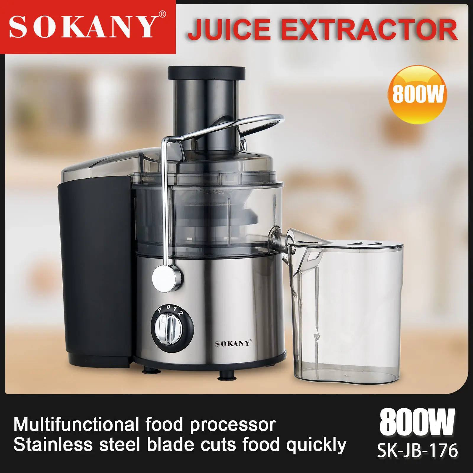 sokany  Juicer And Blender For Home And Commercial slow juicer Extractor Kitchen Appliance SK-JB-176