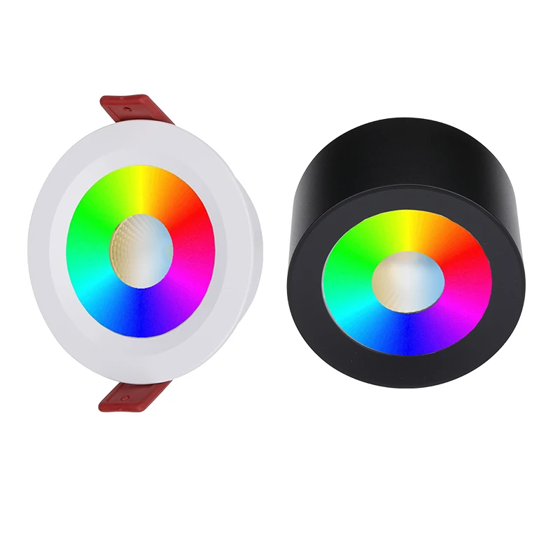 Benory CE Rohs Loxone PWM ceiling spots KNX moorgen Dali dimmable RGBW cct change DC 24V led smart recessed surface downlight