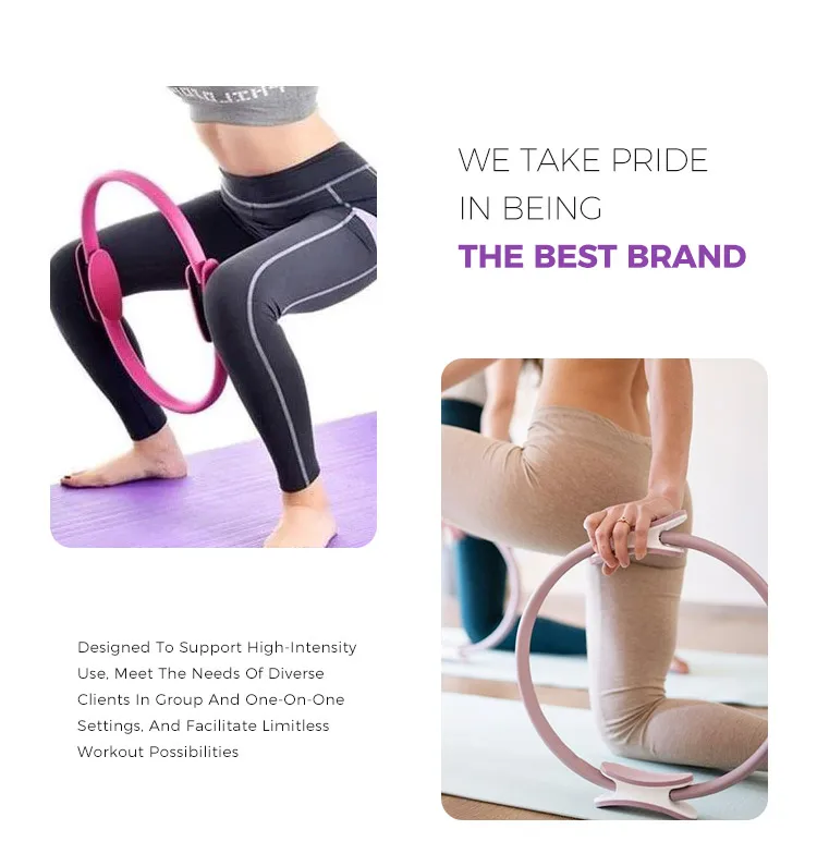 Customized pink power workout stretch exercises equipment body stretch exercise yoga pilates ring