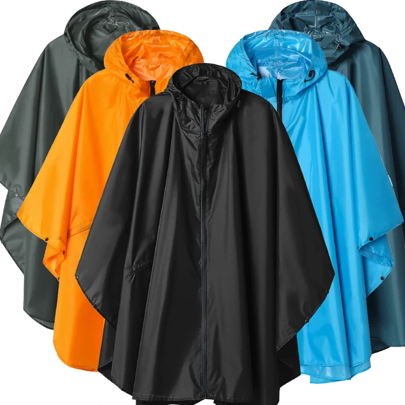 SaphiRose Unisex Rain Poncho Raincoat Hooded for Adults Women with Pockets