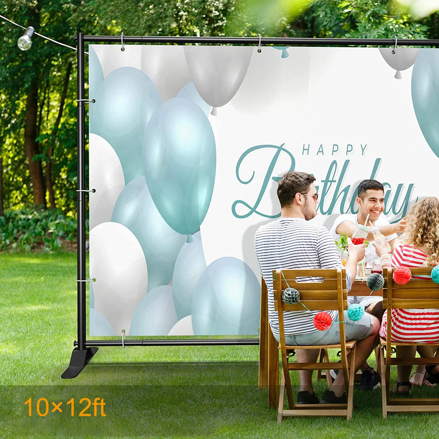 MERIS Photo Video Studio 10Ft Adjustable Background Stand Backdrop Support System Kit with Carry Bag