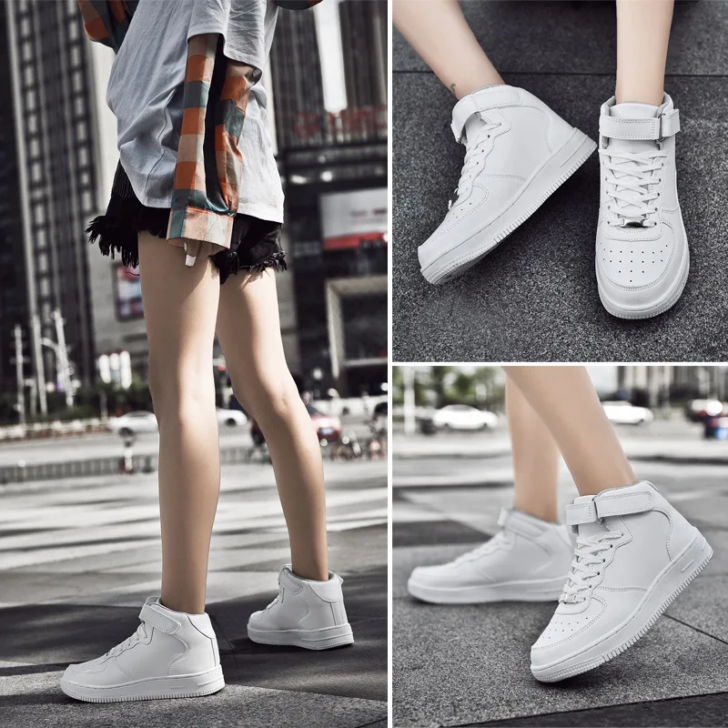 sneaker manufacturer Latest Sport Breathable Leather Made White Flat Sneakers Black Casual Shoes Men and Women