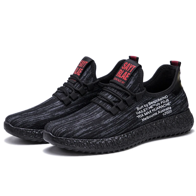 hot sale outdoor running sport shoes for men breathable air mesh sock sneakers