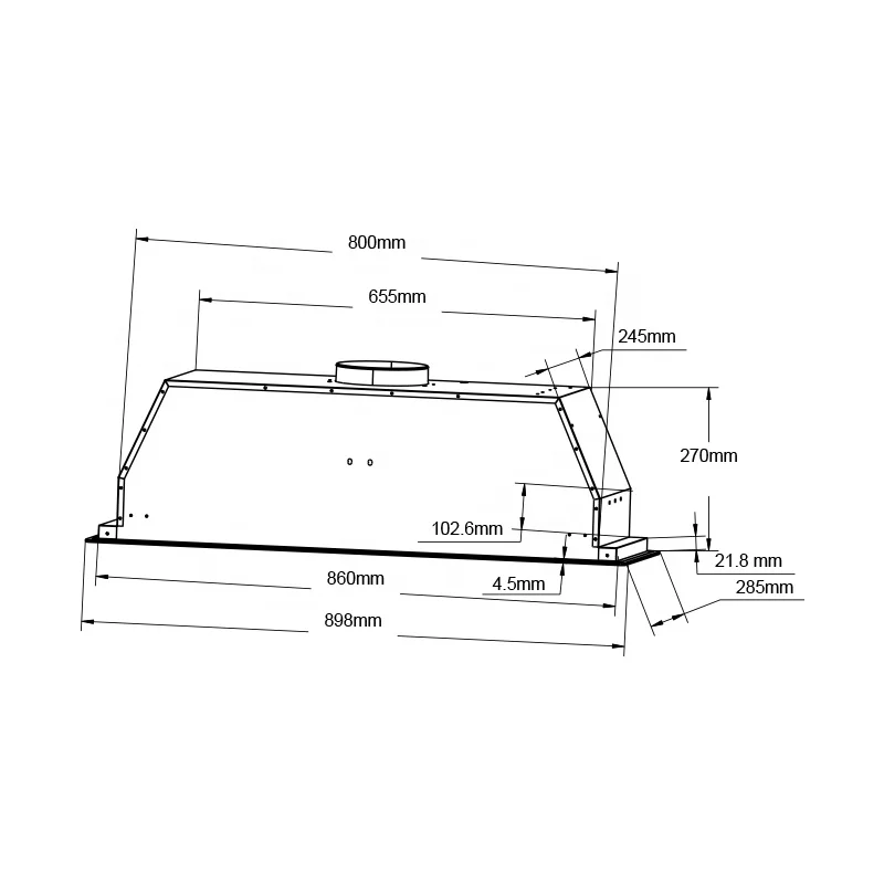 Ducted 600 CFM Kitchen Hood Insert Stainless Steel 30 Inch Exhaust Fan With Baffle Filters Range Hood