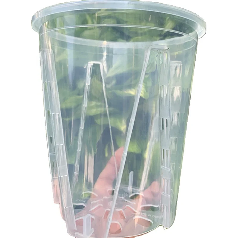 Garden Supplies Cheap Garden clear plastic pots for plants wholesale price transparent nursery clear tall nursery pots