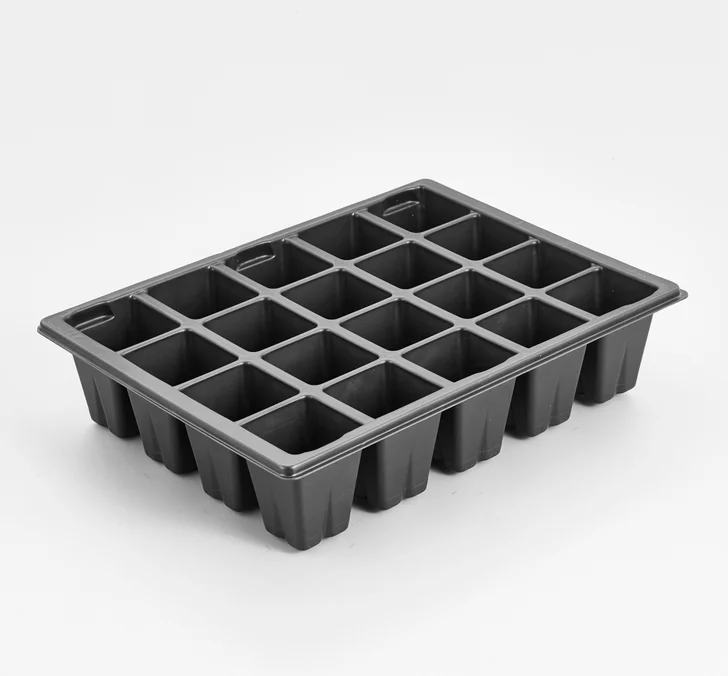 20 Cells Plastic Seed Start Tray PS SeedlingTray Black Seed Plastic Trays