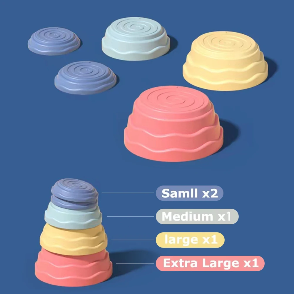 JinYing Color Box Anti-slip Color Cognition Balance Training Crossing the River Stone Stepping Stones for Kids