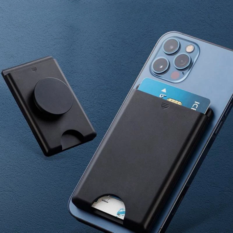 Customizable magnetic leather wallet with stand for iphone 14 pro max magnetic card holder