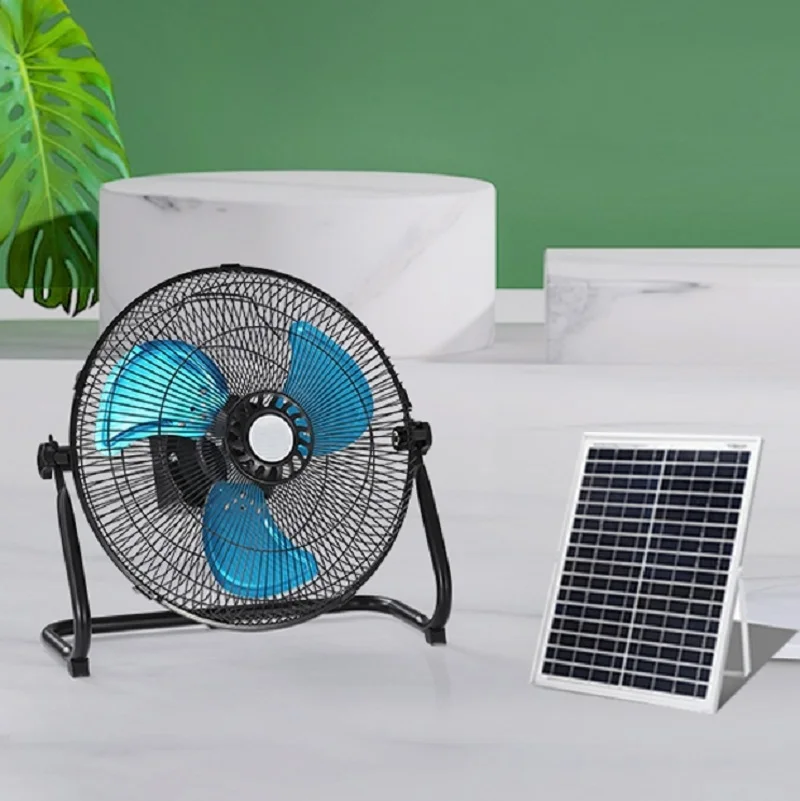 Солнечная батарея с зарядкой AC DC12V Портативный Кемпинг 18650 перезаряжаемый электрический настольный вентилятор солнечной панелью 15 Вт
