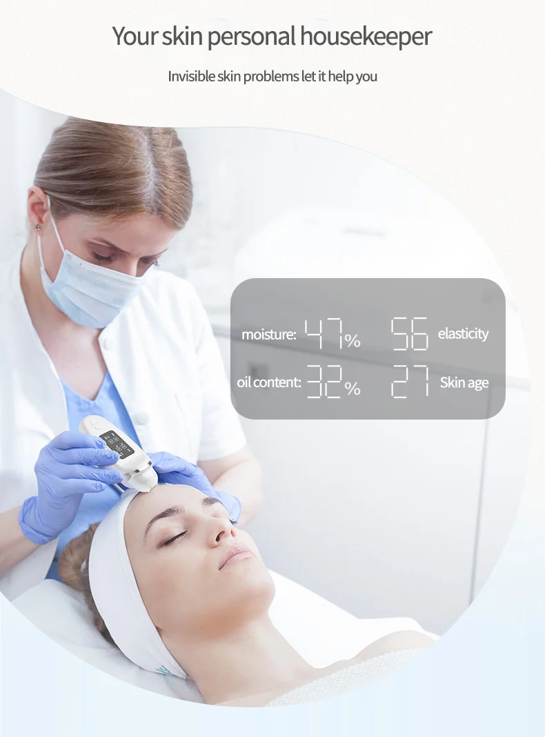 2024 English version Skin Care Digital Analyzer Monitor Skin Moisture Oil Tester Pen