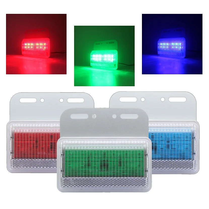 
LED Side Marker Lights Red amber white color Warning Tail Light Auto Trailer Truck Lorry Truck External Lights Lamps 12V 24V 