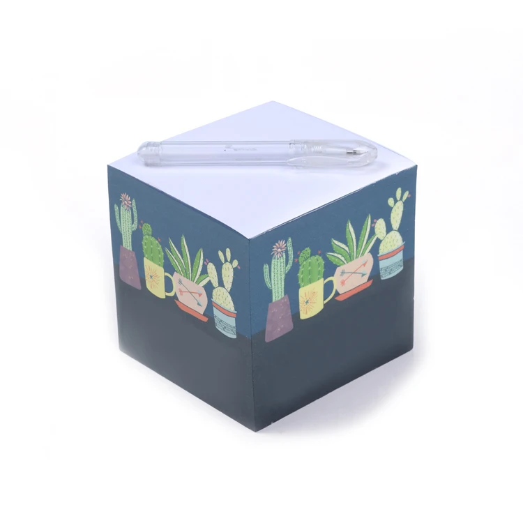 
Custom printing 3d rewritable kawaii cube memo pad 