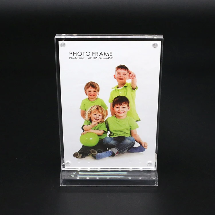
Manufacturer promotion double sided acrylic photo frame with magnets 