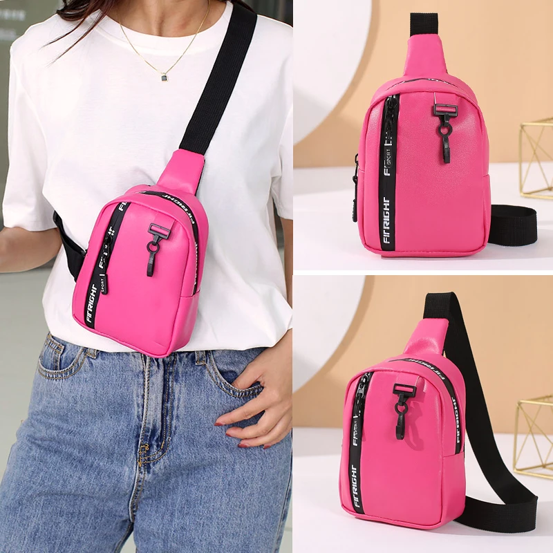 Wholesale 2024 newly PU Crossbody bag classic design lady fashion shoulder Chest Bag Casual Leather waist bag For Women