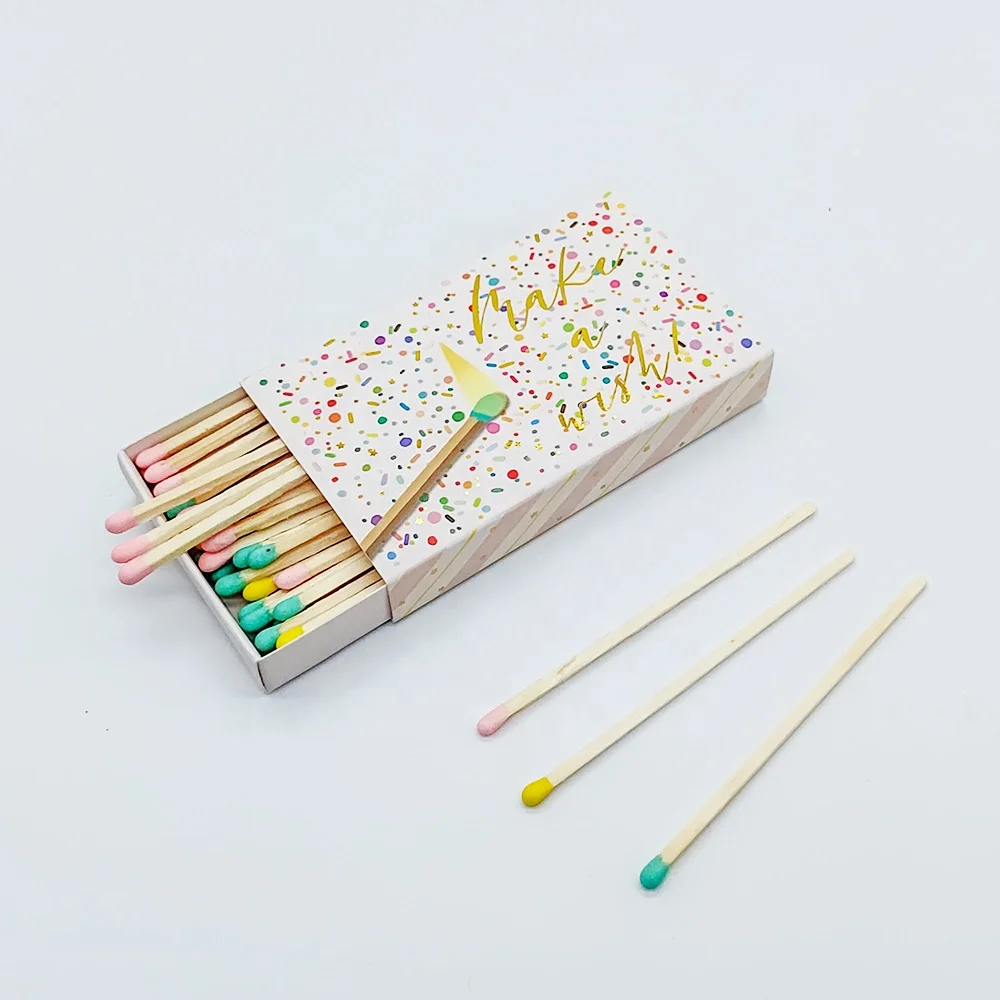 Wholesale custom printed candle box matches Wood Safety Match Sticks Available Box Matches