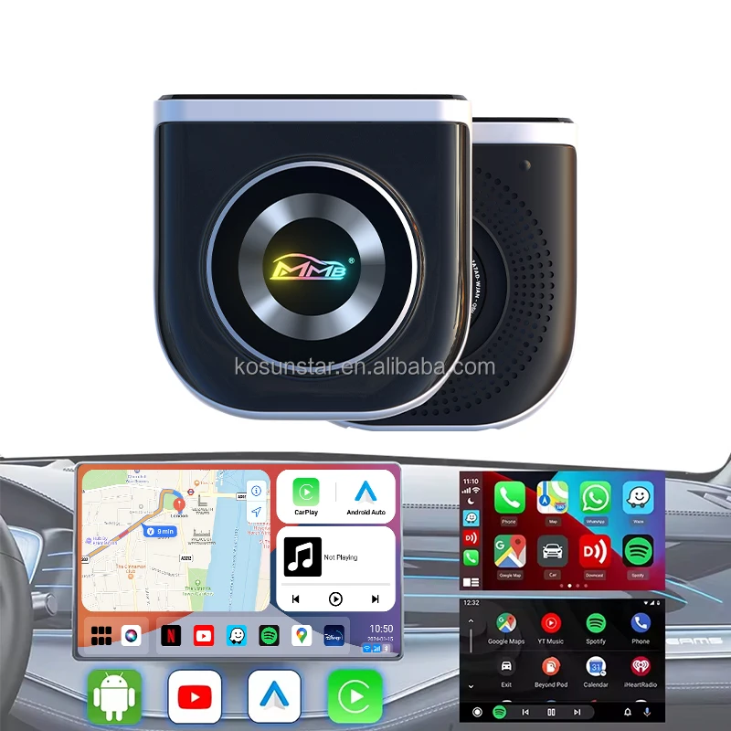 MMB CarPlay Video Box Android Auto Dongle with Netflix YouTube TV Streaming Device HD Audio Video Output Dongle Car OEM CarPlay