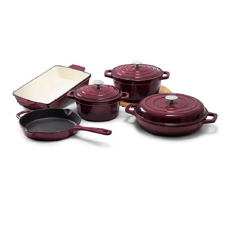 Wholesale high quality home kitchen custom cooking nonstick enamel cast iron cookware sets